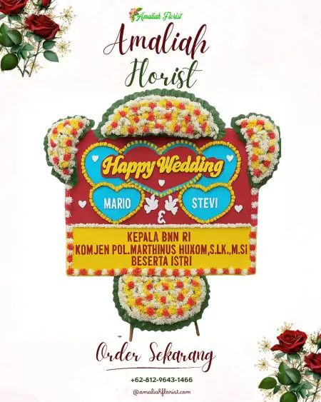 Papan Bunga Pernikahan Pulorida Merak