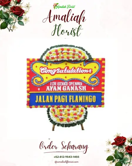 Sewa Papan Bunga Pulorida Merak